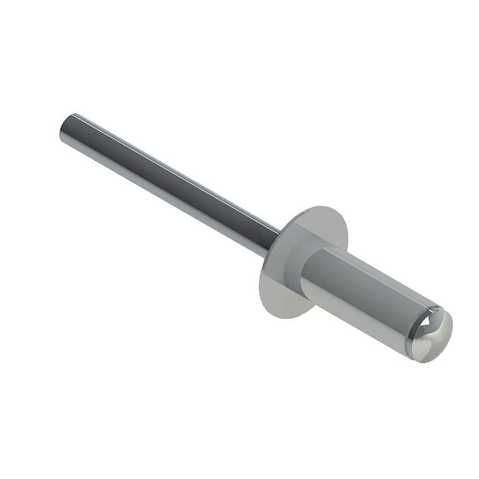 Заклёпка вытяжная Daxmer 4,8х12 RAL 7035 (500 шт) сталь/сталь